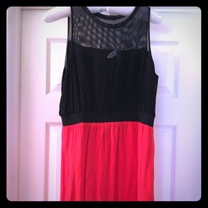 Sandro Mesh Neck Cocktail Dress